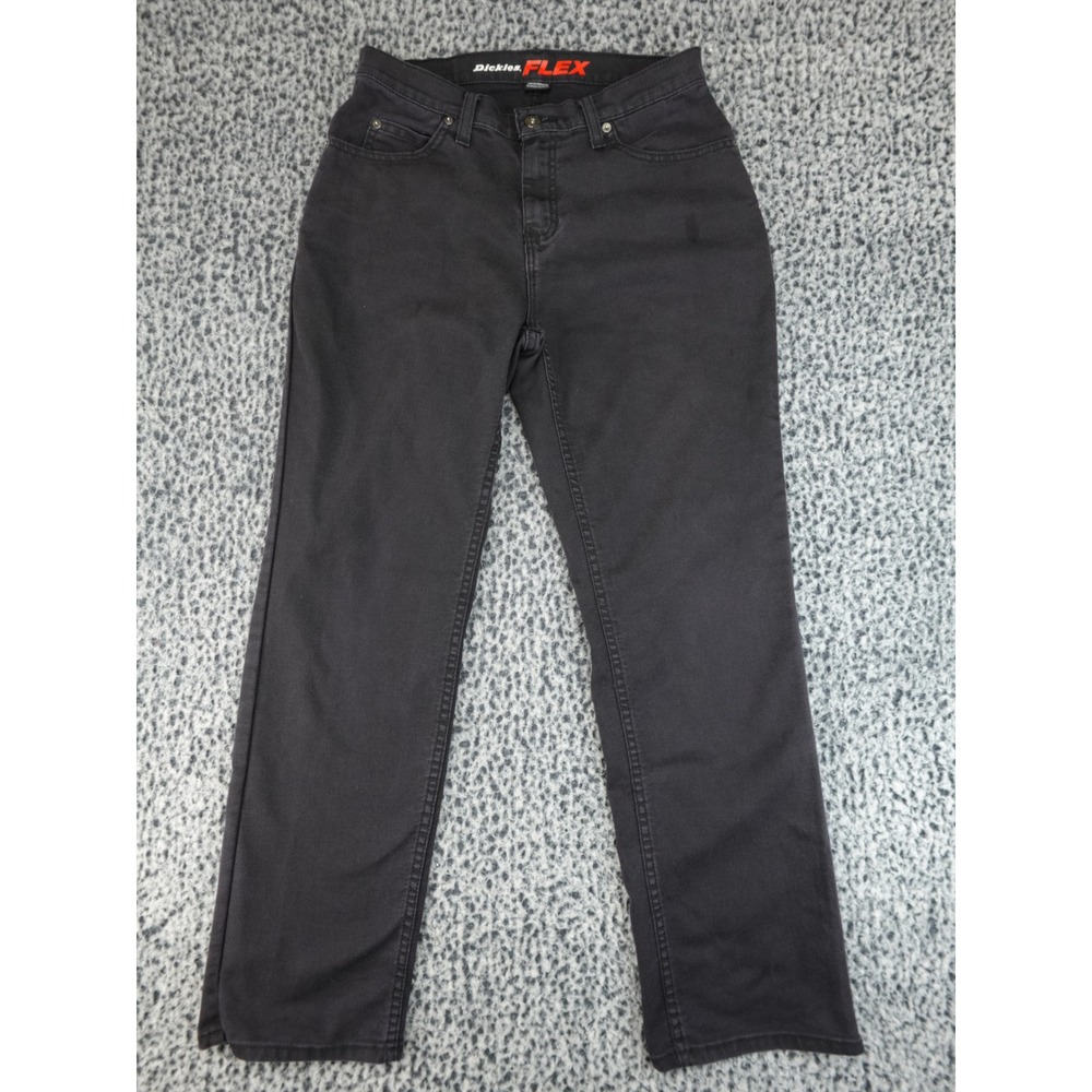 Dickies Flex Straight Leg Work Pants Womens 30 Black Faded Utility Trousers‎